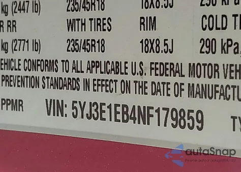 2022 Tesla Model 3 Long Range Dual Motor All-Wheel Drive from USA, damaged, VIN 5YJ3E1EB4NF179859